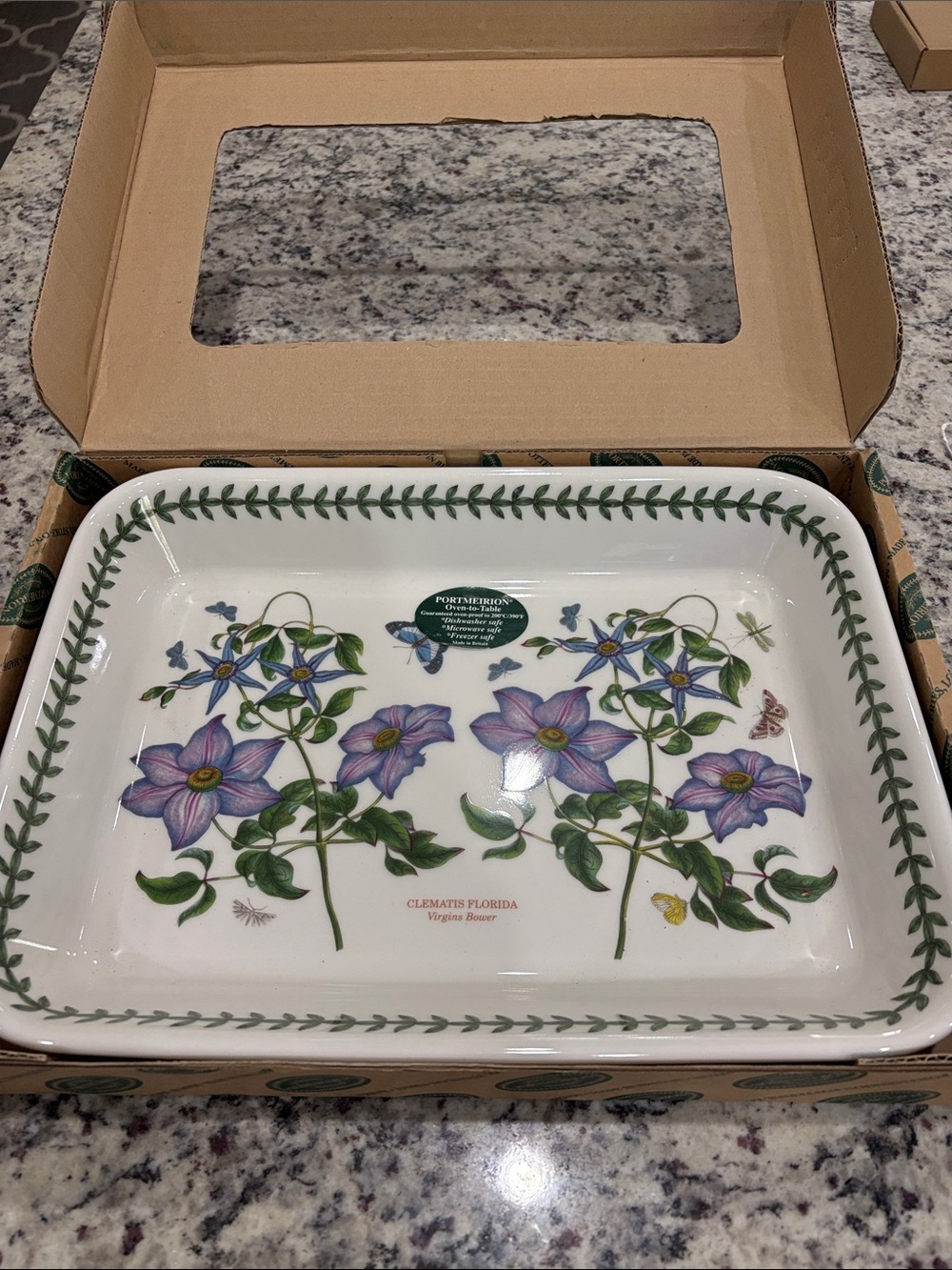 Portmeirion Clematis Florida Floral Oven-to-Table Serving Dish